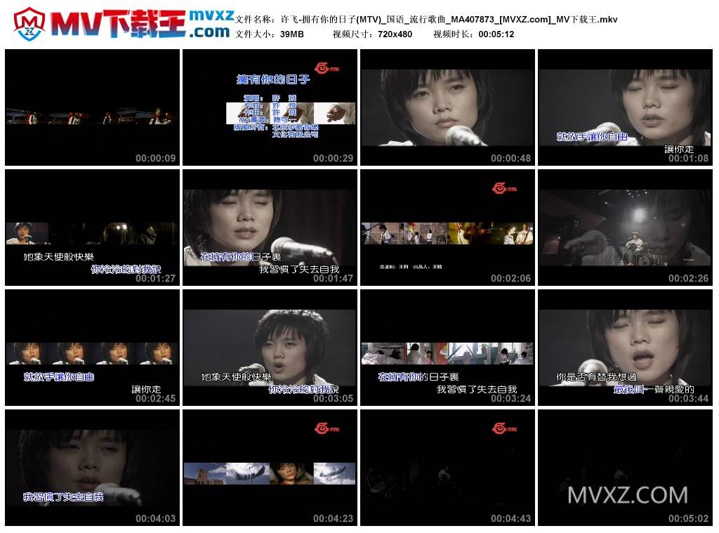 许飞-拥有你的日子(MTV)_国语_流行歌曲_MA407873